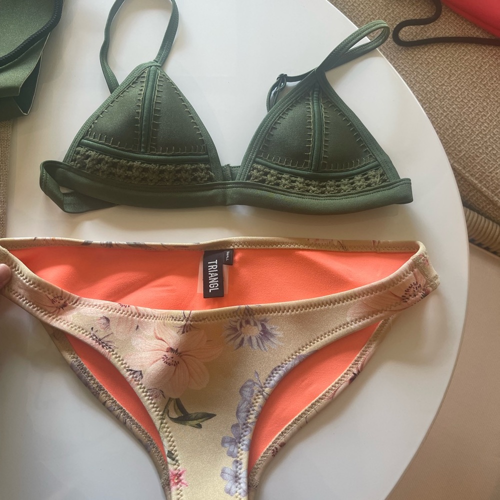 triangl matching bikini set